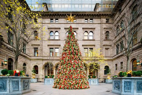 Drive-through light shows, outdoor activities, and more: NYC's best holiday events in 2020 | 6sqft Hotel Christmas Tree, Lotte New York Palace, Fairmont Scottsdale Princess, New York Noel, Hotel Christmas, European Village, Voyage New York, Nyc Christmas, Nyc Hotels