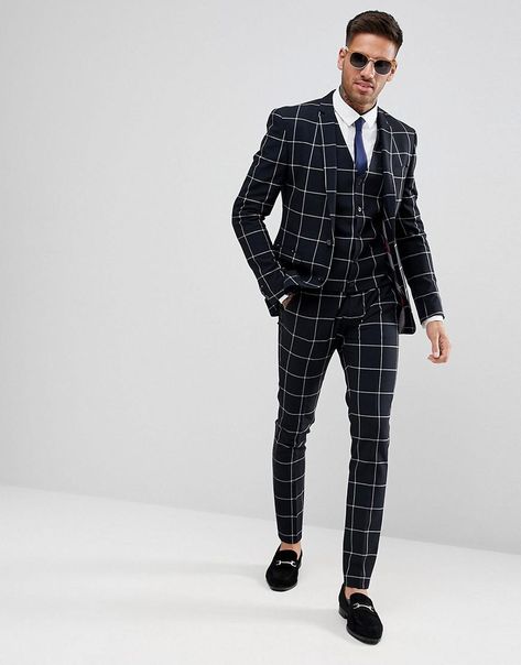 David Gandy Suit, Plaid Suit Men, Classy Gentleman, Checkered Suit, Mens Casual Suits, Blazer Outfits Men, Black Suit Men, Hype Clothing, Indian Men Fashion