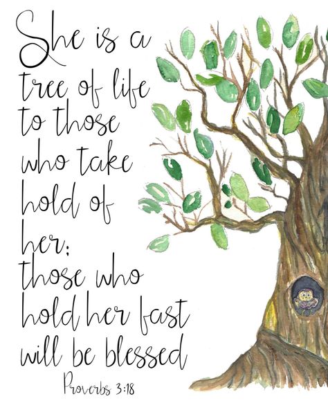 Proverbs Challenge, Tree Bible Verse, Tree Of Life Quotes, Tree Of Life Images, Bible Quotes Background, Scripture Images, Life Proverbs, Wall Tree, Bible Verse Pictures