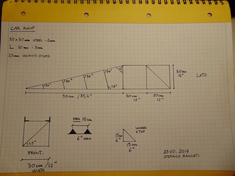 Metal Car Ramps, Diy Car Ramps, Rough Drawing, Car Ramp, T3 Vw, Ramp Design, Garage Organisation, Car Ramps, Mechanic Garage