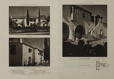 Residence of Mr. and Mrs. Wallace Neff, Pasadena — Wallace Neff, Architect | Architectural Digest | 1930 Volume VII Issue 4 Wallace Neff, Woodside California, California Architecture, Holmby Hills, Spanish Colonial, George Washington, Mr And Mrs, Landscape Architect, Architectural Digest