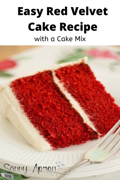 Best Red Velvet Cake Recipe, Red Velvet Cake Recipe Easy, Homemade Red Velvet Cake, Easy Red Velvet Cake, Red Velvet Bundt Cake, Best Red Velvet Cake, Easy Red Velvet, Cream Cheese Frosting Easy, Dessert Design