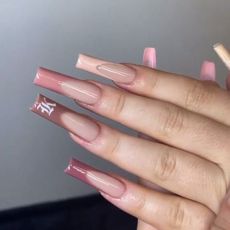 Nails With Initials, Cute Red Nails, Tapered Square Nails, Square Nail Designs, Cute Simple Nails, French Tip Acrylic Nails, Cute Acrylic Nail Designs, Simple Acrylic Nails, Dope Nail Designs