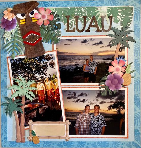 Hawaii Scrapbook Layouts Ideas, Luau Scrapbook Layouts, Hawaiian Scrapbook Layouts, Costa Rica Scrapbook Layouts, Tropical Scrapbook Layouts, Hawaii Scrapbook Ideas, Hawaii Scrapbook Layouts, Scrapbook Hawaii, Scrapbook 2024