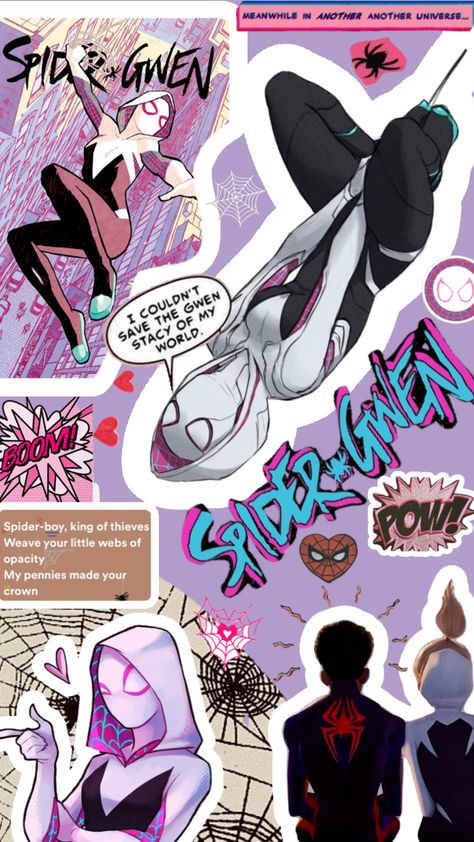 Spider Gwen Art, Spiderman Girl, Spiderman And Spider Gwen, Marvel Phone Wallpaper, Marvel Spider Gwen, Art Spiderman, Doflamingo Wallpaper, Spiderman Art Sketch, Desain Quilling