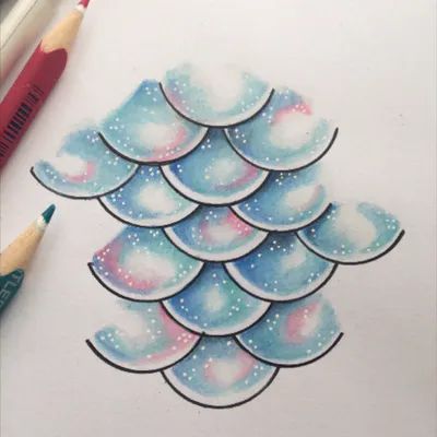 Fish Scale Tattoo, Mermaid Scales Tattoo, Pisces Tattoo Designs, Siren Tattoo, Hand Painted Dressers, Scale Tattoo, Pisces Tattoos, Scale Drawing, Mermaid Drawings