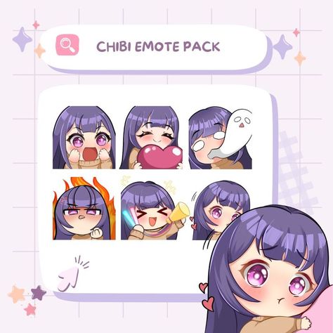 cute chibi emote only $5 Anime Peeking, Logo Commission, Draw Cute, Twitch Emotes, Cute Chibi, Anime Chibi, Art Inspiration, Make It, Comics