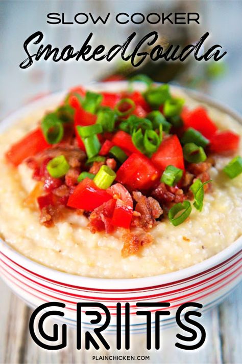 City Grits, Smoked Gouda Grits Recipe, Gouda Grits Recipe, Crockpot Grits, Smoked Gouda Grits, Gouda Grits, Egg Restaurant, Stone Ground Grits, Recipe Copycat