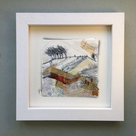 Windswept 3 at AMBLESIDE Art Fibres Textiles, Freemotion Embroidery, Embroidery Landscape, Bamburgh Castle, Creeper Minecraft, Landscape Quilt, Textile Art Embroidery, Fabric Postcards, Fabric Cards