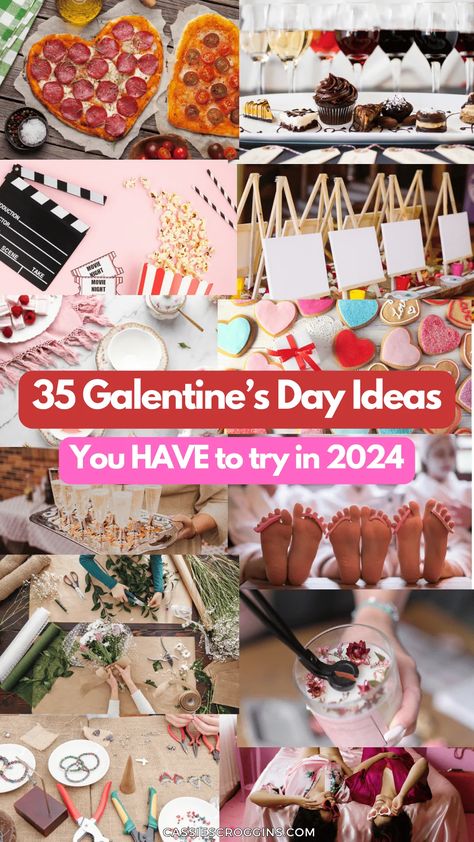 From making DIY charm necklaces to hosting a Bring-Your-Own-Board night, these are the best Galentines day ideas to make Feb 13th special! The ultimate girls night ideas for a night out or a night in with your gal pals! #cassiescroggins #galentinesday #girlsnight December Girls Night Ideas, Girls Board Night, Arts And Crafts With Friends, Girls Night Ideas For Adults, Girls Night In Craft Ideas, Girls Get Together Ideas, Galentines Activity Ideas Girls Night, Girls Day Out, Girls Night Theme Ideas