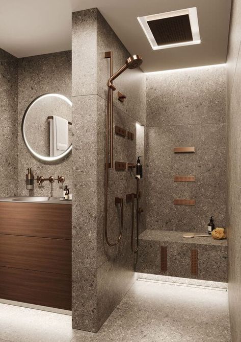 Modern Bathroom Trends, Small Apartment Therapy, Coastal Kitchen Design, Small Bathroom Layout, Small Bathroom Ideas Modern, Bathroom Trends, Bathroom Spa, Small Bathroom Design, Shower Remodel