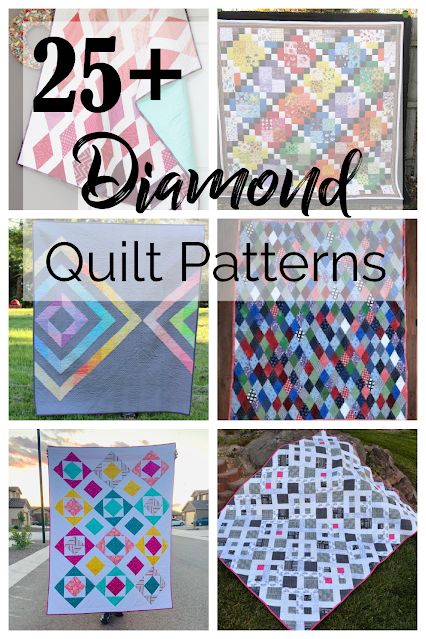 Over 25 diamond quilt patterns to make. A selection of free patterns as well as patterns you can purchase. Fancy That Quilt Pattern, 45 Degree Diamond Quilt Pattern, Diamond Quilt Pattern Free, King Size Quilt Patterns Free, Diamond Quilt Patterns, Quilting Basics, Diamond Quilts, Quilts To Make, Diamond Quilt Pattern