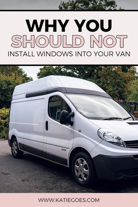 Is van life better with windows or without? Pin this to start the campervan windows debate! Camper Van Windows, Campervan Windows, Van Conversion Windows, Campervan Storage Ideas, Van Windows, Campervan Bed, Arctic Tern, Van Wall, Commercial Van