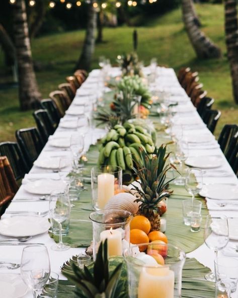 Torn between enchanted flora and tropical filipino ish vibes! I guess it’ll be much easier once we’ve confirmed our venue. What will happen probably is it’ll definitely be a mix. Wedding planning is much more confusing than we thought haha. There’s so many factors to consider! Anyways a question for this photo: Is fruit more expensive than wedding florals? 🤔 Photo found on Pinterest - @ iwahashir #weddingplanning #weddingtheme #wedding Tropical Glam Wedding, Tropical Glam, Glam Wedding, Tropical Wedding, Floral Wedding, Wedding Planning, Baby Shower, Floral