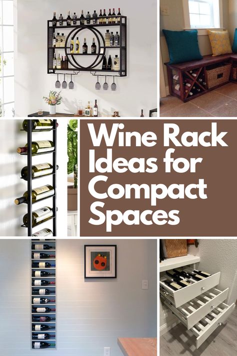 Small space? Big wine lover? These 11 unique wine rack ideas are perfect for keeping your collection organized and chic! From wall-mounted and corner racks to creative options like wine barrels and recessed wall designs, these solutions maximize space without sacrificing style. Perfect for apartments or cozy homes, these racks are functional and eye-catching. Click to explore how to turn your small space into a wine lover’s dream! Cool Wine Rack Ideas, Cool Wine Racks, Wine Rack Ideas, Unique Wine Rack, Corner Pantry Ideas, Corner Wine Rack, Countertop Wine Rack, Hanging Wine Glass Rack, Corner Rack