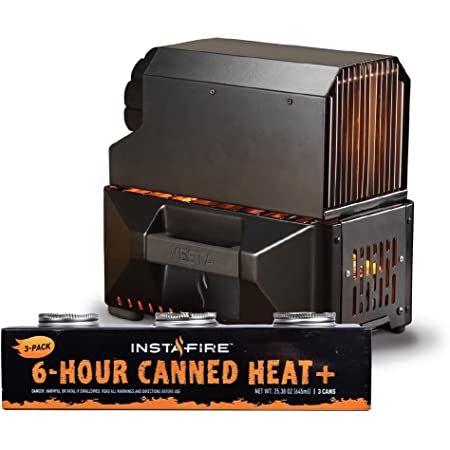 VESTA Self-Powered Camping Indoor/Outdoor Heater & Stove (Compact, Off-Grid, Emergency) Visit the Insta-Fire Store 4.3 4.3 out of 5 stars 63 ratings $129.95 Brand Insta-Fire Special Feature Lightweight, Portable, and Easy to Use Color Black Indoor/Outdoor Usage Outdoor, Indoor Power Source 3 Canned Heat Included About this item No Electricity Required: Heat a Room and Cook without Power Off-Grid Stove Heater: Great for Camping, Picnic, Emergency or Indoor Heating and Cooking Compact & Portabl Small Space Heater, My Patriot Supply, Oxygen Absorbers, Cooking Stove, Survival Techniques, Power Grid, Canned Heat, Power Outage, Space Heater