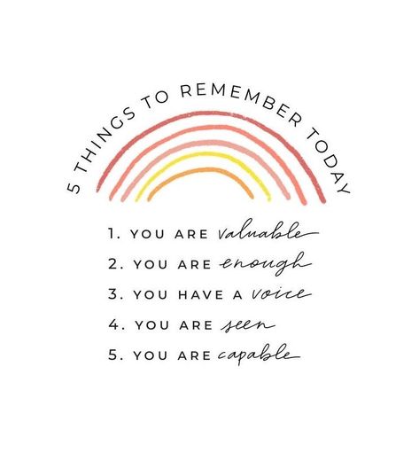 5 things to remember today!   #mentalhealth #mentalhealthawareness #therapy #counseling #selfcare #mentalhealthmatters #survivor #mkecounseling #selflove Sunday Love, Positive Mantras, Things To Remember, Self Healing Quotes, Wellness Quotes, You Are Enough, Morning Motivation, Encouragement Quotes, 5 Things