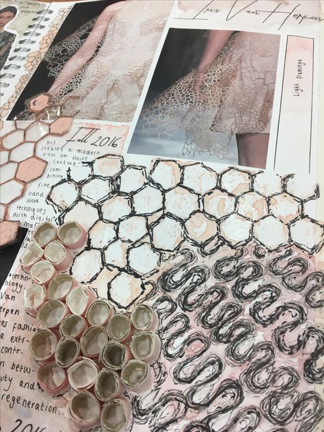 Fashion Illustration Portfolio, Fashion Sketchbook Inspiration, Sketchbook Layout, Textiles Sketchbook, A Level Textiles, Gcse Art Sketchbook, A Level Art Sketchbook, Textiles Projects, Iris Van Herpen