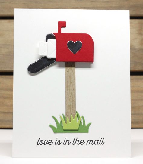 Cute Thank You Cards Diy, Mail Box Design, Mailbox Card, Saving Cards, Card Mailbox, Valentine Cards Handmade, Stuff For Sale, Hand Made Greeting Cards, Card Making Crafts