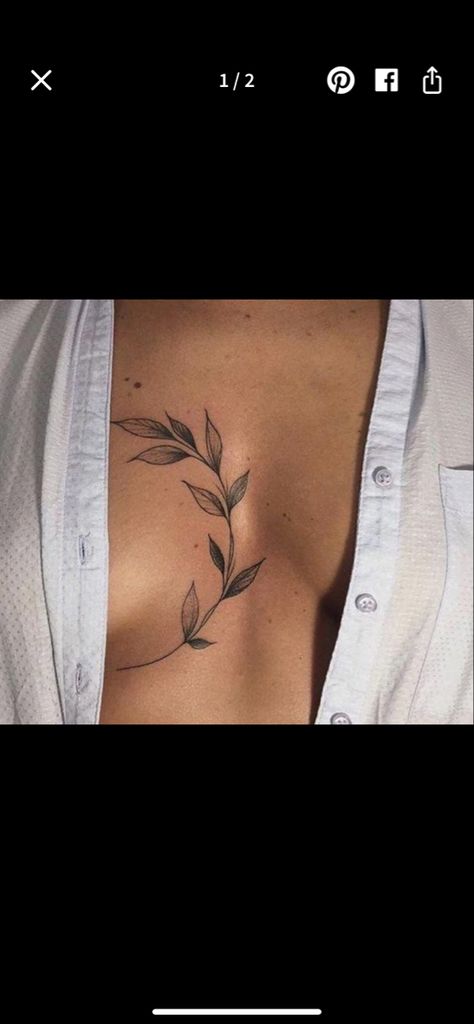 Leaf Tattoo, Rib Tattoo, Chest Tattoo, Tattoo Inspo, Leaf Tattoos, Cute Tattoos, Simple Tattoos, Maple Leaf Tattoo, Tattoos For Women