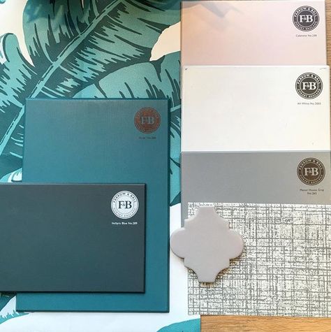 Farrow And Ball Vardo, Stairs And Landing Ideas, Wood Floor Restoration, Teal Bathroom Ideas, Garden Room Ideas, Teal Bathroom, Colour Architecture, Kitchen Mood Board, Farrow And Ball