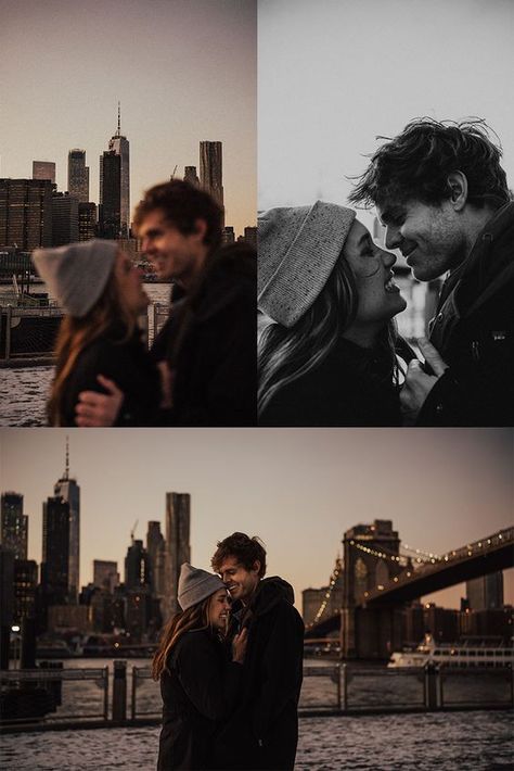 Chronicle tales of affection through scenic photos enveloped in urban charm adjusted by ever-changing atmospheres and natural transformations. #topposesphotoshoot #newyorkposes #newyokphotoideasbrooklynbridge #newyorkphotoideasautumn #savethedatephotoideasnewyork #ad Nyc Winter Couple Photos, Engagement New York, Ny Couple Pictures, Nyc Love Couple, Brooklyn Couple Photoshoot, New York Photo Ideas Couple, New York City Couples Photoshoot, Couple Photoshoot Ideas City, New York Couple Photoshoot