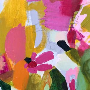 Tickled Pink by Kate Owen | Artwork Archive Kate Owen, Mothers Of Boys, Pink Acrylics, Tickled Pink, Abstract Artists, Organic Shapes, Abstract Floral, Graphic Design Illustration, Flower Art