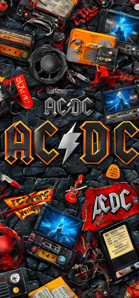 Album Art ~ AC/DC Rockstar Energy Drink Wallpaper, Acdc Wallpaper Iphone, Acdc Wallpapers, Ac Dc Wallpapers, Band Wallpaper, Acdc Art, Ac/dc, Acdc Logo, Home Screen Wallpaper Hd