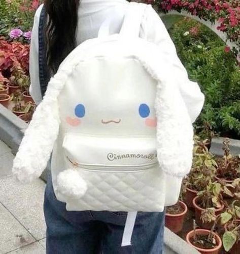 Kawaii Backpack Aesthetic, Cute Kawaii Backpacks, Kawaii Backpacks For School, Cinamoroll Stuff, Kawaii Bags Backpacks, Cinnamoroll Items, Kawaii Wishlist, Pink My Melody, Tas Lv