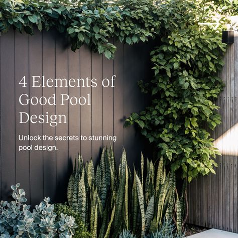 Dreaming of a pool in your backyard? Here are seven elements you should consider that will ensure that your pool fits in seamlessly with the natural surroundings. Outdoor Pool Landscaping, Front Yard Pool Ideas, Garden Around Pool, Plants For Pool Area, Pool Garden Design, Pool Area Landscaping, Pool Fencing Landscaping, Pool Fits, Plants Around Pool