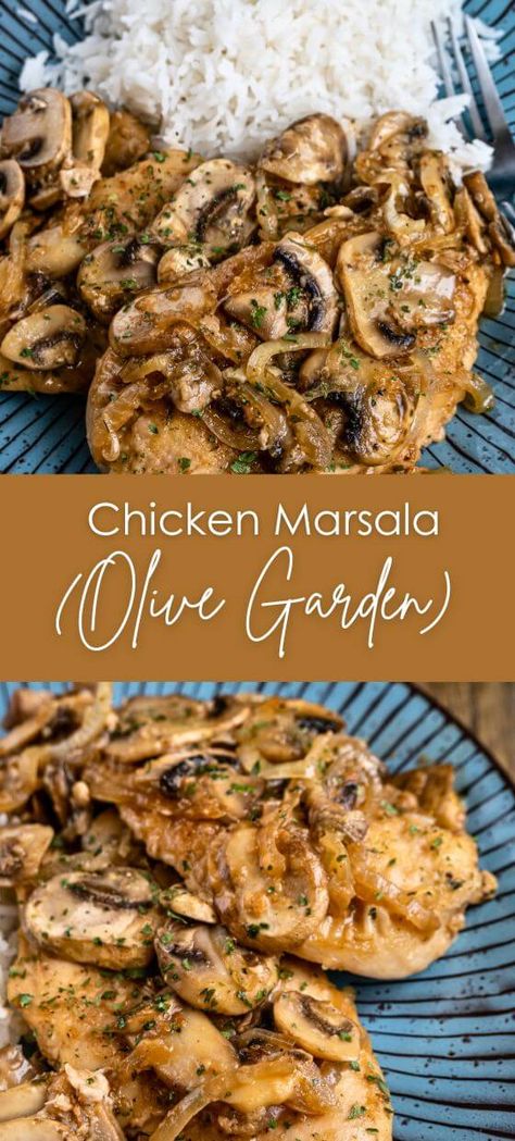 Chicken Marsala (Olive Garden) Stuffed Chicken Marsala Olive Garden, Chicken Marsala Casserole, Chicken Marsala Pasta, Crockpot Favorites, Coffee Dye, Chicken Scallopini, Italian Dressing Chicken, King Ranch Chicken Casserole, Chicken Casseroles