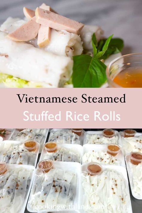 Vietnamese Dessert Recipe, Banh Cuon Recipe, Steamed Rice Rolls, Vietnamese Recipes Chicken, Vietnamese Dinner, Vietnamese Coffee Recipe, Vietnamese Beef Pho, Vietnamese Spring Rolls Recipe, Vietnamese Vegetarian