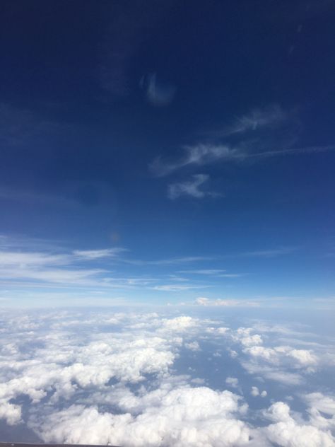 A beautiful blue sky from above the clouds Clouds From Above, Sky Above Clouds, Beautiful Blue Sky, Above The Clouds, The Clouds, Beautiful Blue, Blue Sky, Flight, In This Moment