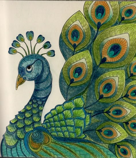 Pecok Design Painting, Peacock Indian Art, Acrylic Peacock Painting, Peacock Art Painting, Peacock Madhubani Art, Peacock Drawing Images, Madhubani Art Peacock, Gond Painting Peacock, Diy Painting Canvas For Beginners