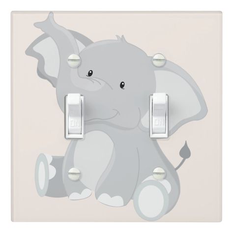 Cover Drawing, Baby Elephant Nursery, Elephant Themed Nursery, Light Gray Background, Elephant Nursery Decor, Elephant Images, Elephant Illustration, Baby Nursery Neutral, Elephant Room