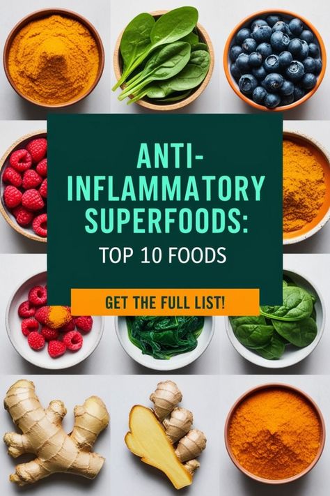 Looking for natural ways to fight inflammation? These anti-inflammatory superfoods are your answer! From omega-3 rich salmon to antioxidant-packed blueberries, these foods can help reduce inflammation and support a healthier lifestyle. Find out how you can incorporate these power-packed ingredients into your diet and reap the benefits!
#AntiInflammatory #Superfoods #HealthyDiet #NaturalHealing #InflammationFighter #BoostImmunity Anti Inflammation High Fiber, Stomach Inflammation Diet, Top Anti Inflammation Foods, Reducing Inflammation In The Body Diet, Anti Inflammation Herbs, Anti Inflammation Protein, Vegetarian Anti Inflammation Recipes, How To Reduce Inflammation Naturally, Antioxidant Food Recipes