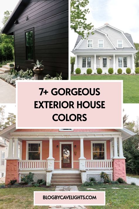 7 exterior house colors Cape Cod Grey House Exterior, Light House Dark Trim Exterior, Red Roof House Colors Colour Schemes, Old Vintage House Exterior, 70s House Exterior Makeover, Timeless Exterior House Colors, Small Colonial House Exterior, Craftsman Style Homes Exterior Color, Small House Colors