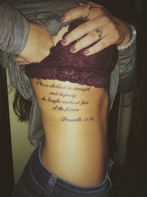 Proverbs 31:25 Proverbs 31 Tattoo, Proverbs 31 25 Tattoo, Hip Tattoos Women, She Is Clothed, Hip Tattoo, Proverbs 31, Infinity Tattoo, Proverbs, Tattoos For Women