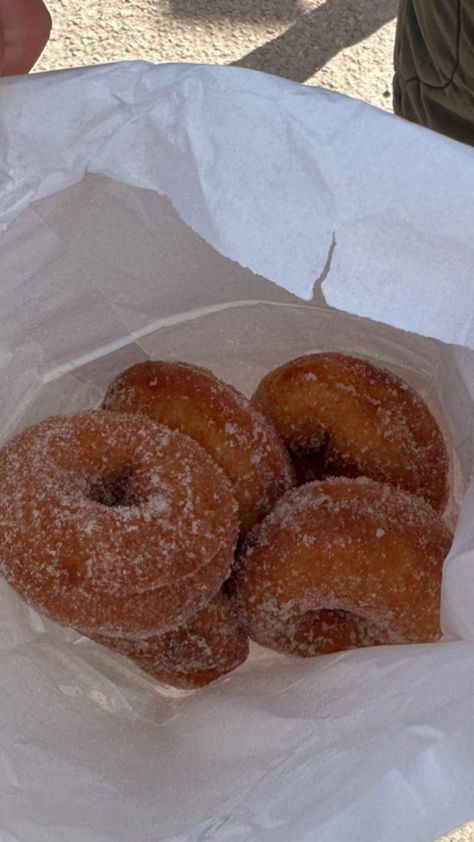 Apple cider donuts Fall Donuts Aesthetic, Apple Cider Donuts Aesthetic, Susie Core, Fall Donuts, Fall Szn, Fall Baking Recipes, Apple Cider Donuts, Fall 24, Fall Treats