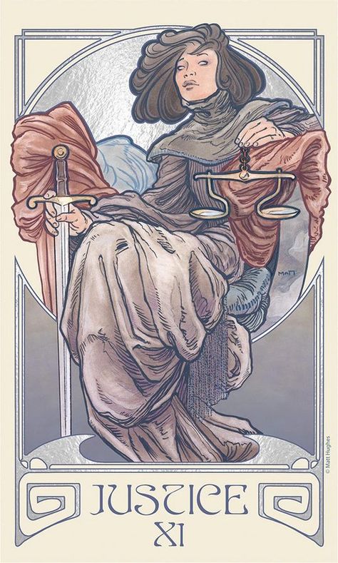 Tarot Justice, Justice Tarot Card, Justice Art, Justice Tarot, Mucha Art, Tarot Cards Art, Tarot Art, Tarot Card, Tarot Decks