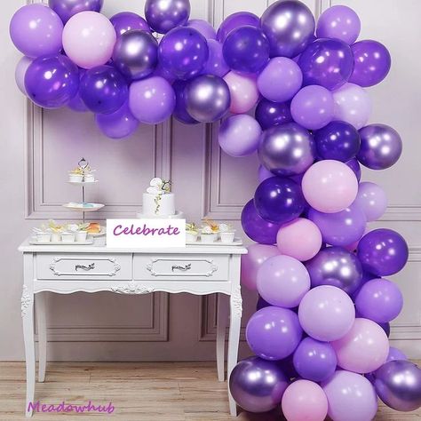 Purple Balloons 70 Pcs 12 Inch Pastel Purple Balloons Lilac, Violet, Purple Metallic Balloons kit for Purple Party Decorations, Choose our full kit option for ONE KIT + NUMBER BALLOON + BANNER------ ALL YOU NEED FOR PURPLE PARTY. Purple Baby Shower Decorations, Purple Birthday Party Decorations, Purple Birthday Decorations, Shopkins Party Decorations, Lilac Balloons, Lila Party, Purple Party Decorations, Purple Birthday Party, Baby Shower Purple