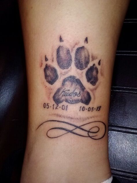 SIC Tattooing LLC #sictattooing #art #chris #dry #ink #tattoo #sic Boondocks Tattoo, Memory Tattoos, Glyph Tattoo, Dog Memorial Tattoos, Pawprint Tattoo, Dog Paw Tattoo, Remembrance Tattoos, Paw Tattoo, Omerta Tattoo