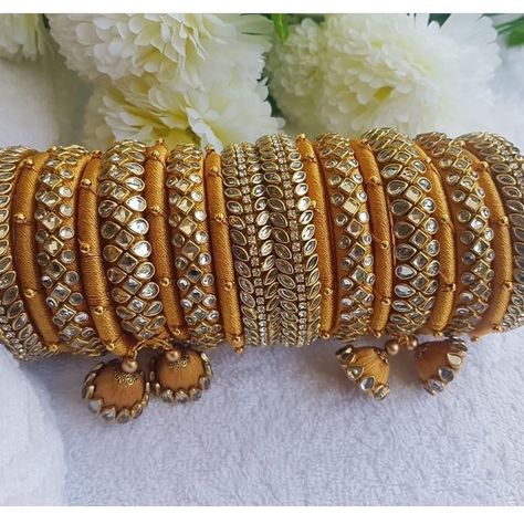 discover stunning bridal, unique bangle designs, and exquisite handmade jewelry. perfect for wedding, festivels, and daily elegance. Bangel Design, Aari Bangles, Jhumka Design, Silk Thread Earrings Designs, Bangle Making, Diy Earrings Materials, Silk Thread Bangles Design, Silk Bangles, Creative Videos