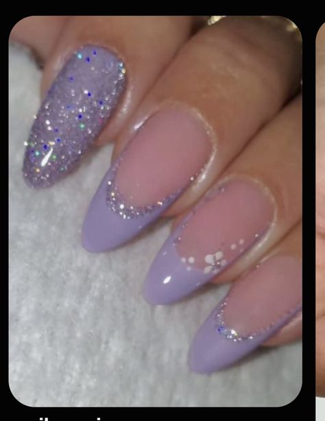 Nail Art Designs Purple Lavender, Cute Nails For Birthday Purple, Xv Nails Purple, Dance Nails Designs, Olivia Rodrigo Nail Inspo Guts, Olivia Rodrigo Nails Ideas Guts, Purple Holiday Nails, Sweet Sixteen Nails, Olivia Rodrigo Nails