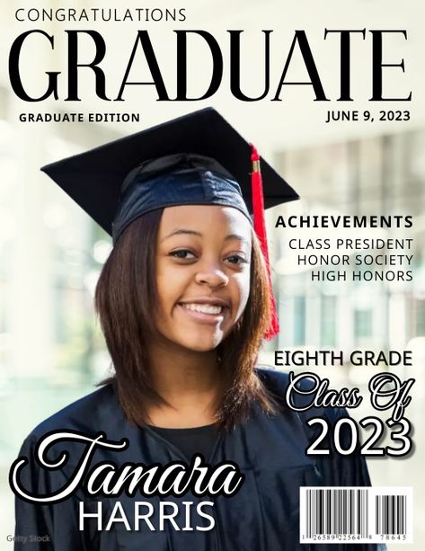 Graduation Magazine, Senior Announcements, Logic And Critical Thinking, Magazine Cover Template, Grad Shoot, Graduation Look, Graduation Announcement Template, Graduation Party Diy, Grad Announcements