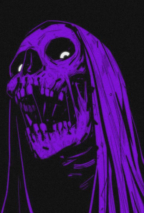 Purple Skull, Skeleton, Purple, Hair