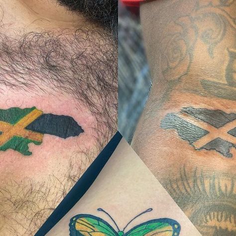 Jamaica Tattoo Ideas, Jamaica Tattoo, Jamaican Tattoos, Tattoos Instagram, Cool Chest Tattoos, Chest Tattoos, Getting A Tattoo, English Tattoo, Idea Board