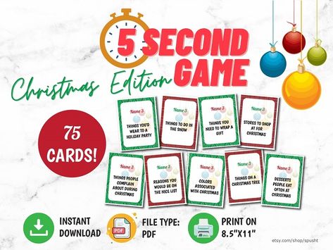 Game For Work, Christmas Group Games, New Year Printables, Xmas Games, Fun Christmas Party Games, Group Name, Minute To Win, Work Fun, Minute To Win It