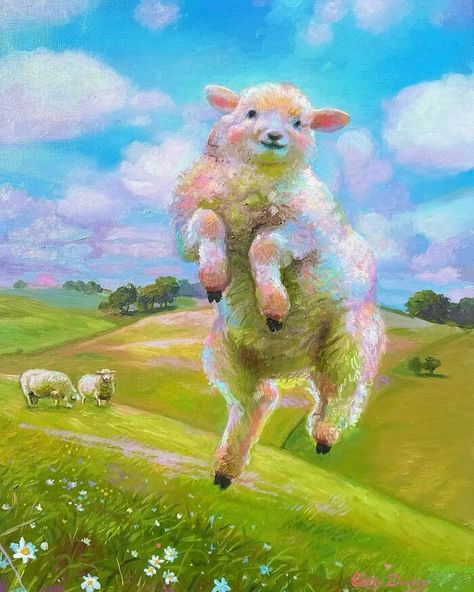 Whimsical Worlds In Paint: Exploring Emily Dunlap's Animal And Fantasy Art Disney Canvas Paintings, Animal Portraits Art, Oil Pastel Paintings, Funny Tattoos, Pastel Art, Cute Animal Drawings, Kawaii Drawings, Pastel Painting, Cool Drawings