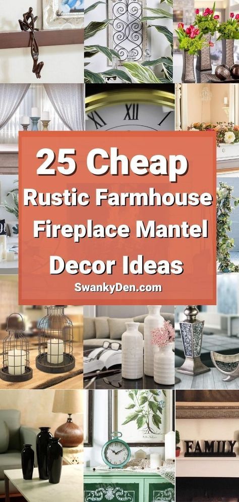 Getting ready to decorate a rustic fire place? You totally need to check out these farmhouse accessories that works so well for a farmhouse living room. Number 18 is pretty strange but it works and became my favorite. Fireplace Mantle Decor With Pictures Farmhouse, Candles In Fireplace Farmhouse, Rustic Farmhouse Fireplace Lowe's, Rustic Barnhouse Fireplace Mantel, Mantel Decorating Ideas Farmhouse Style, Farmhouse Fireplace Mantel Decor, Farmhouse Fireplace Mantel, Rustic Fireplace Mantle, Farm House Faux Fireplace